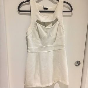 Urban Outfitters sparkle & fade cutout white dress